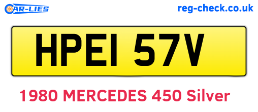 HPE157V are the vehicle registration plates.