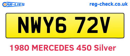 NWY672V are the vehicle registration plates.
