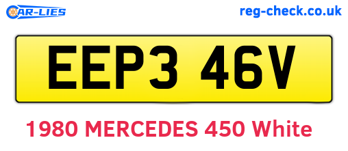 EEP346V are the vehicle registration plates.