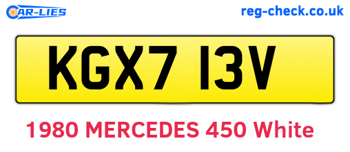 KGX713V are the vehicle registration plates.