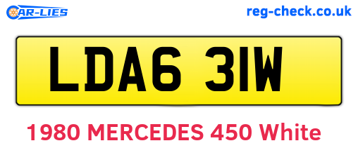 LDA631W are the vehicle registration plates.