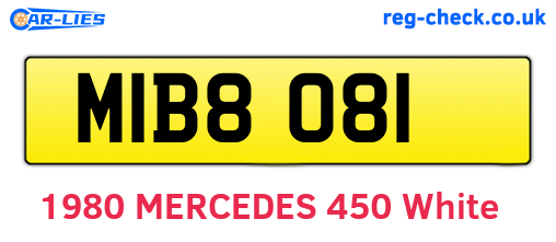 MIB8081 are the vehicle registration plates.