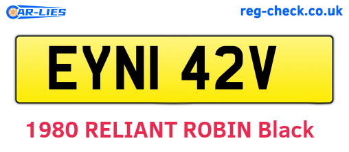 EYN142V are the vehicle registration plates.
