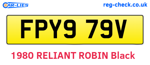 FPY979V are the vehicle registration plates.