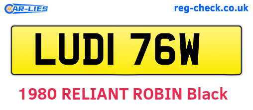 LUD176W are the vehicle registration plates.