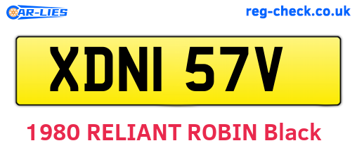 XDN157V are the vehicle registration plates.
