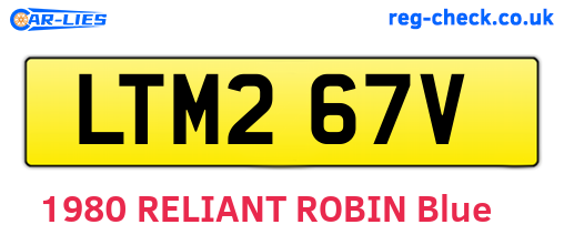 LTM267V are the vehicle registration plates.
