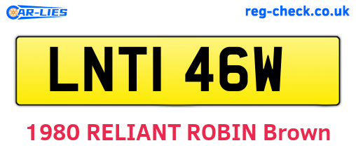LNT146W are the vehicle registration plates.