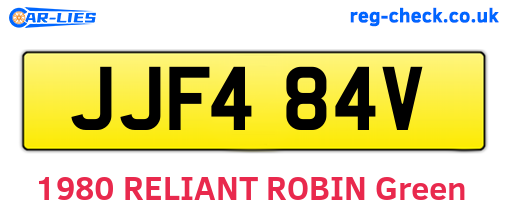 JJF484V are the vehicle registration plates.