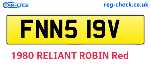 FNN519V are the vehicle registration plates.