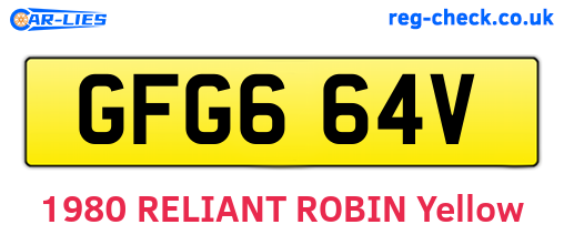 GFG664V are the vehicle registration plates.