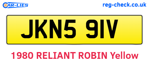 JKN591V are the vehicle registration plates.