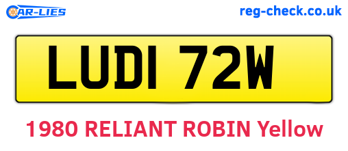 LUD172W are the vehicle registration plates.