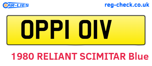 OPP101V are the vehicle registration plates.