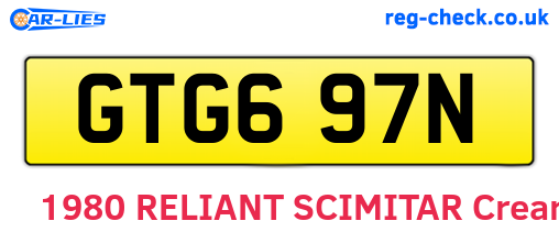 GTG697N are the vehicle registration plates.