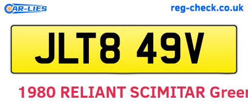 JLT849V are the vehicle registration plates.