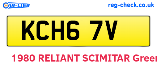 KCH67V are the vehicle registration plates.