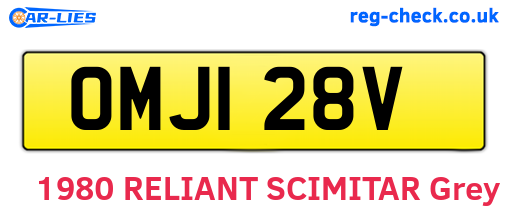 OMJ128V are the vehicle registration plates.