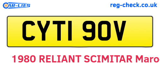 CYT190V are the vehicle registration plates.