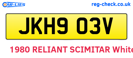 JKH903V are the vehicle registration plates.