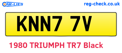 KNN77V are the vehicle registration plates.