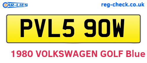PVL590W are the vehicle registration plates.