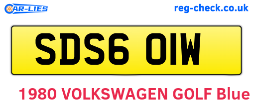 SDS601W are the vehicle registration plates.