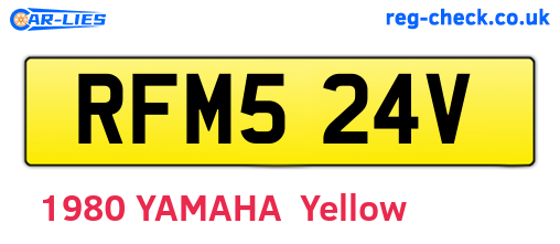 RFM524V are the vehicle registration plates.