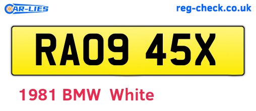 RAO945X are the vehicle registration plates.