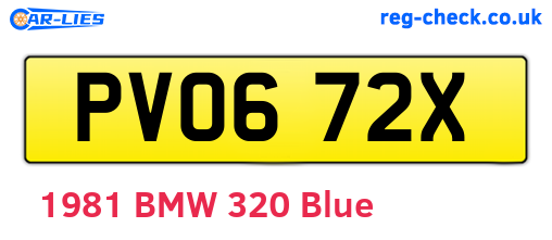 PVO672X are the vehicle registration plates.