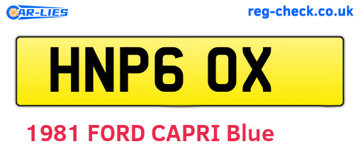 HNP60X are the vehicle registration plates.
