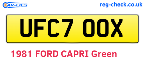 UFC700X are the vehicle registration plates.