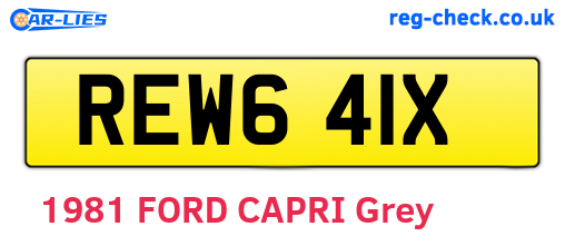 REW641X are the vehicle registration plates.