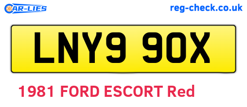 LNY990X are the vehicle registration plates.