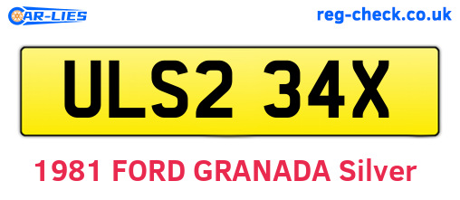 ULS234X are the vehicle registration plates.