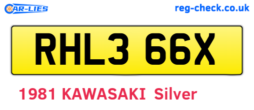 RHL366X are the vehicle registration plates.