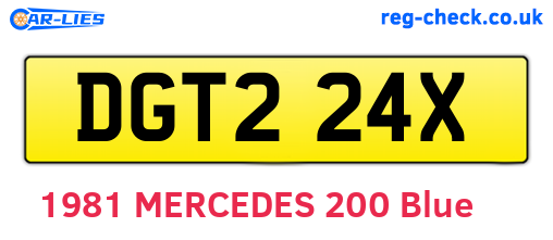 DGT224X are the vehicle registration plates.