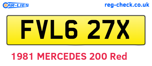 FVL627X are the vehicle registration plates.