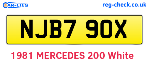 NJB790X are the vehicle registration plates.