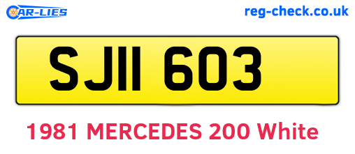 SJI1603 are the vehicle registration plates.