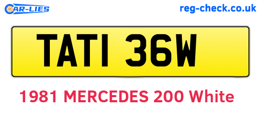 TAT136W are the vehicle registration plates.