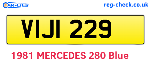 VIJ1229 are the vehicle registration plates.