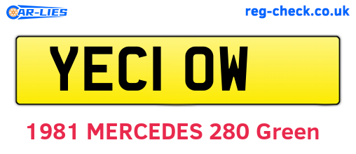 YEC10W are the vehicle registration plates.