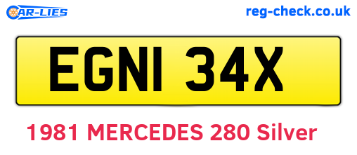EGN134X are the vehicle registration plates.