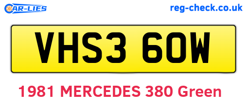 VHS360W are the vehicle registration plates.