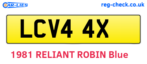 LCV44X are the vehicle registration plates.