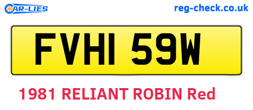 FVH159W are the vehicle registration plates.