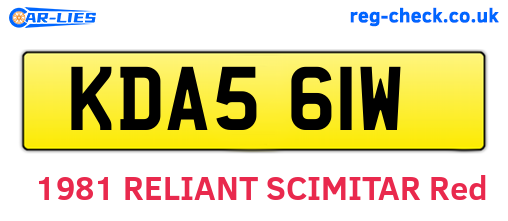 KDA561W are the vehicle registration plates.
