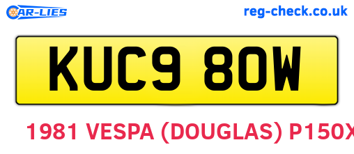 KUC980W are the vehicle registration plates.