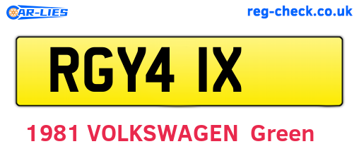 RGY41X are the vehicle registration plates.